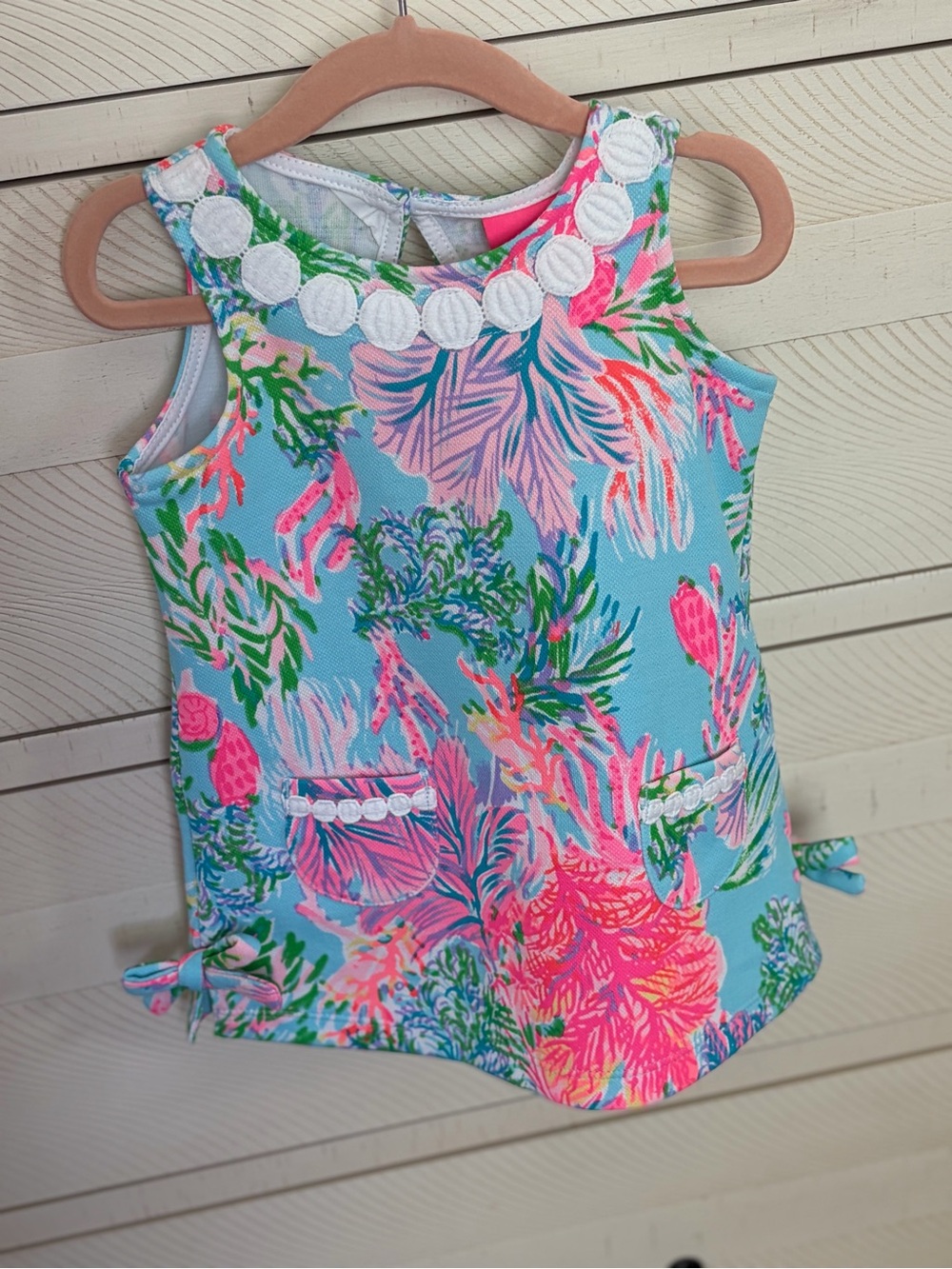 Lilly Pulitzer Celestial Blue Floral Knit Shift - Pink, Blue, Green